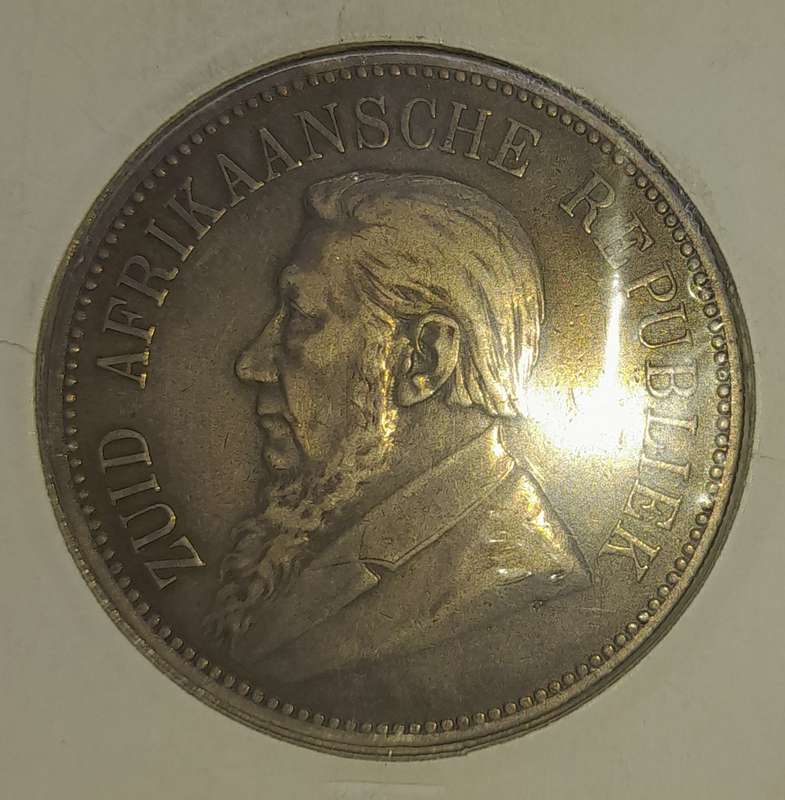 1892 Extra fine Silver 5 Shillings single shaft collector's coin