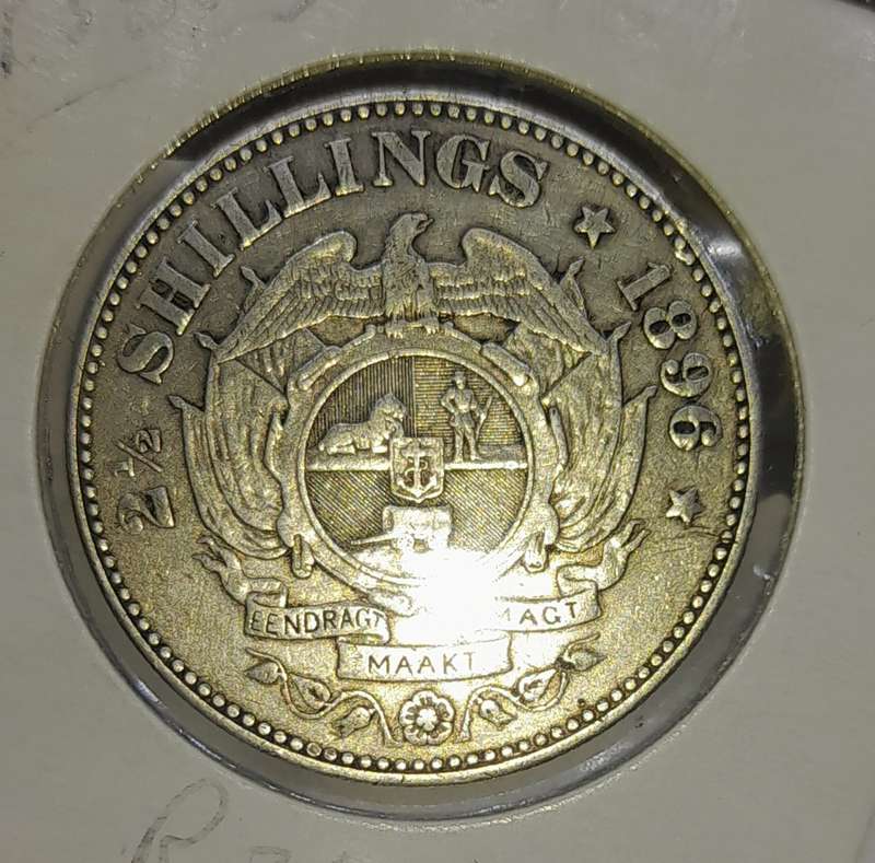 1896 Extra Fine Silver 2 1/2 Shillings Collector's Coin