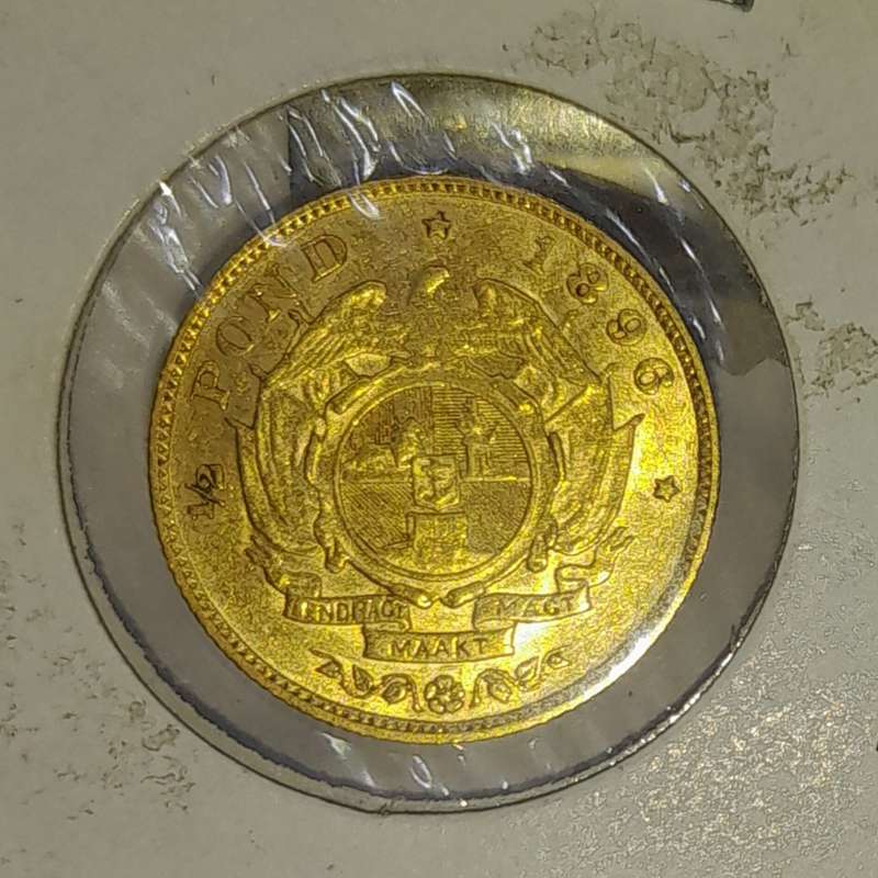 1896 Extra Fine ZAR Gold Kruger 1/2 Pond . VERY Good investment