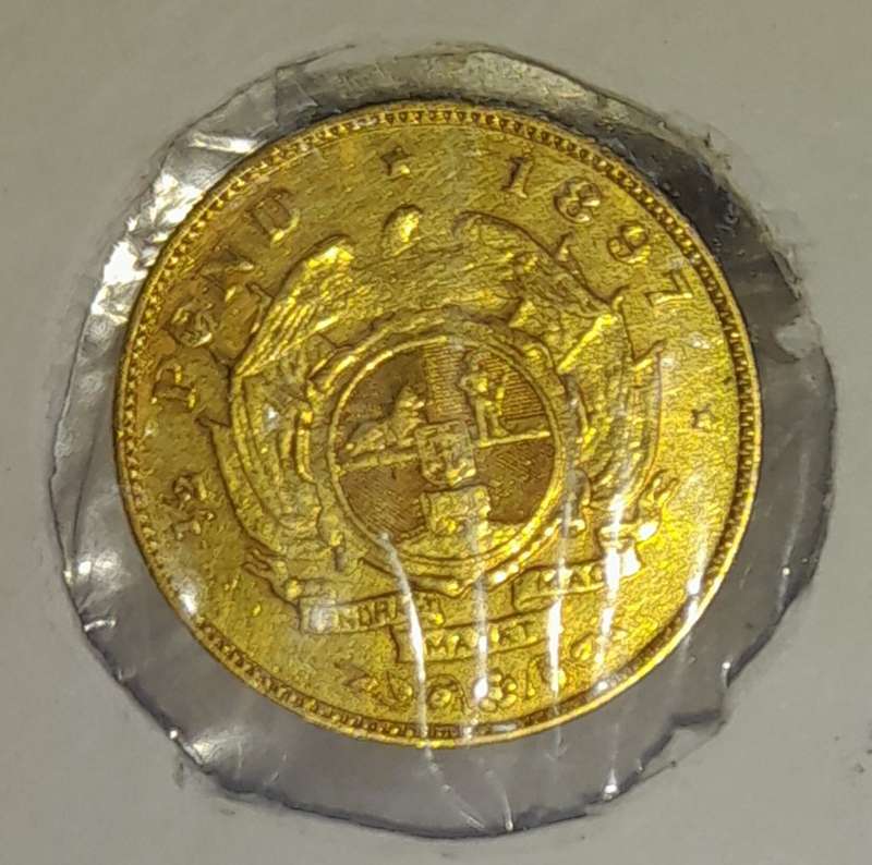 1897 Extra Fine ZAR Gold Kruger 1/2 Pond. VERY good investment