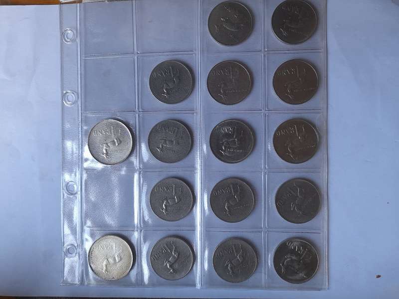 RSA Nickel R1 coin set 1970 - 1990 (not complete 16 coins)