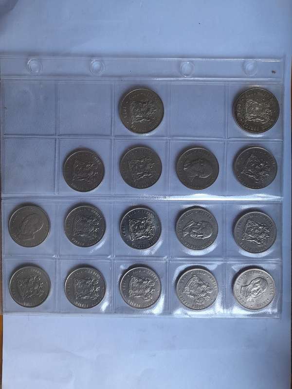 RSA Nickel R1 coin set 1970 - 1990 (not complete 16 coins)
