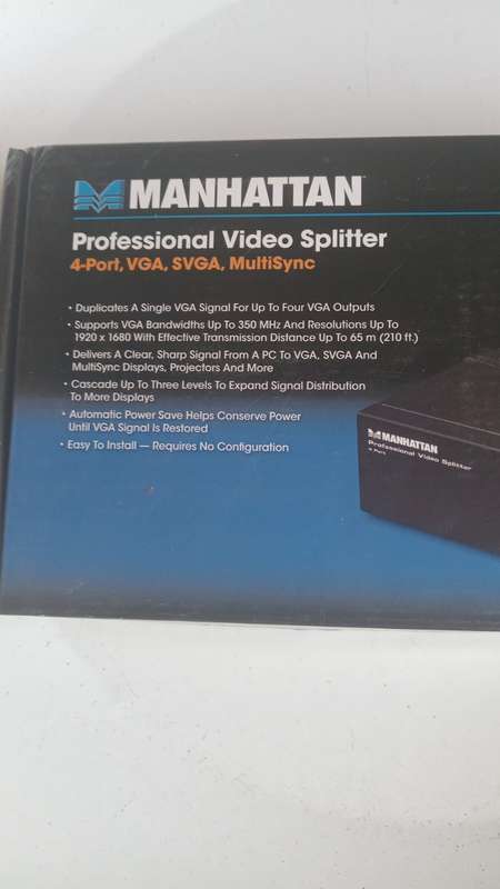Manhattan Professional Video Splitter 4 Port, VGA, SVGA, Multisynch