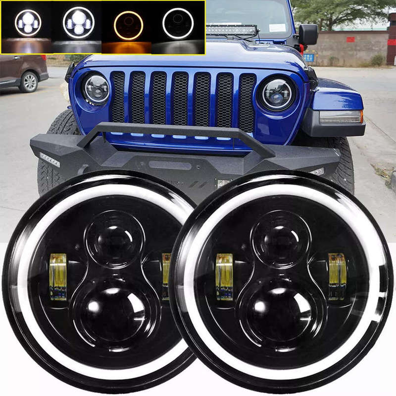1pcs 7 inch Wrangler round headlight LED headlight