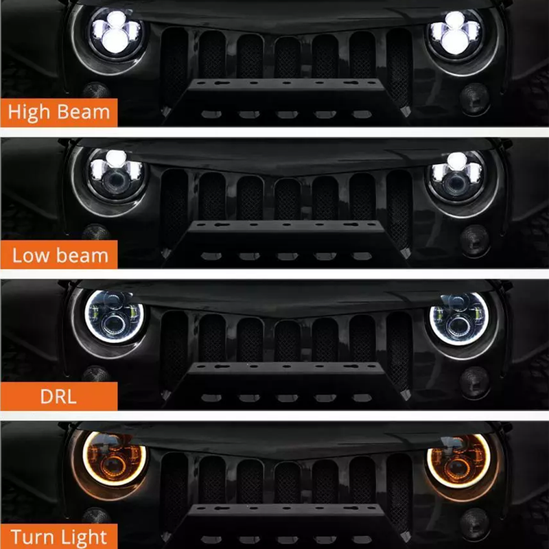 1pcs 7 inch Wrangler round headlight LED headlight