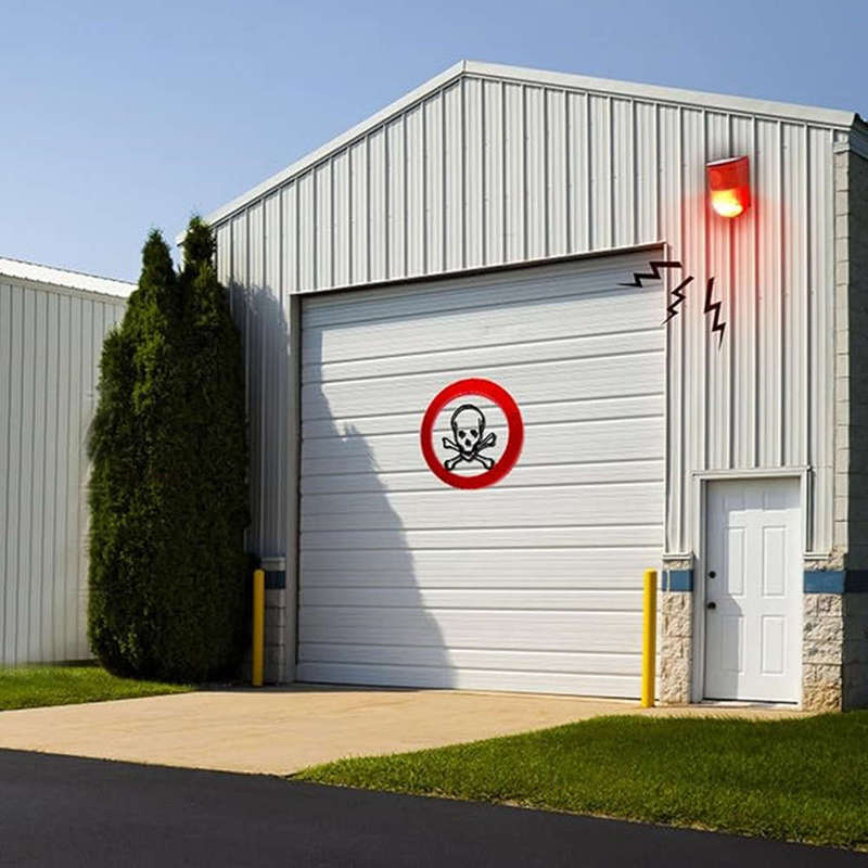 Solar motion sensor flash warning strobe security alarm system suitable for home, villa, farm, yard