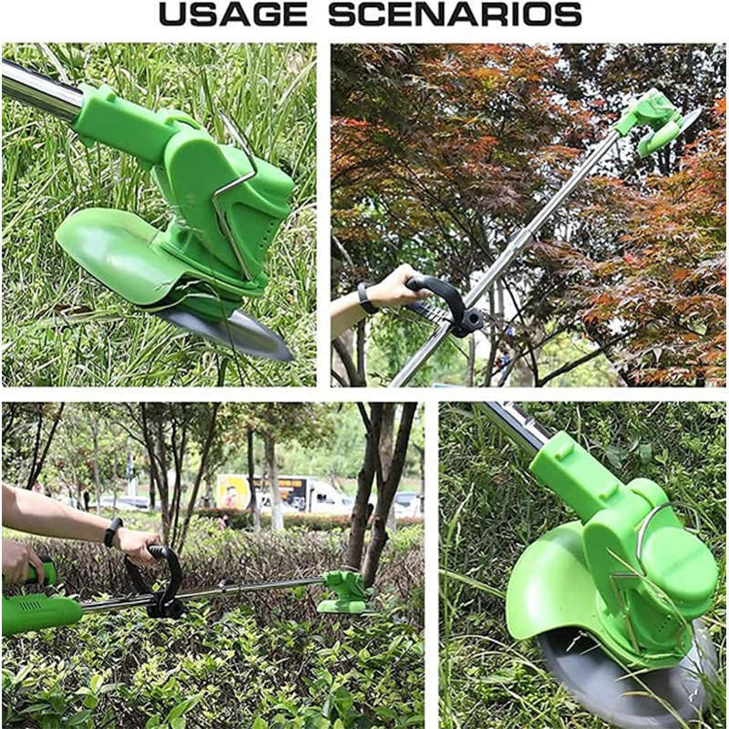Electric cordless lawn mower comes with two rechargeable batteries