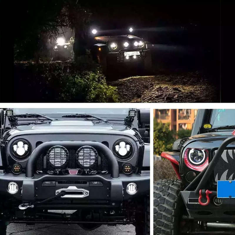 1pcs 7 inch Wrangler round headlight LED headlight