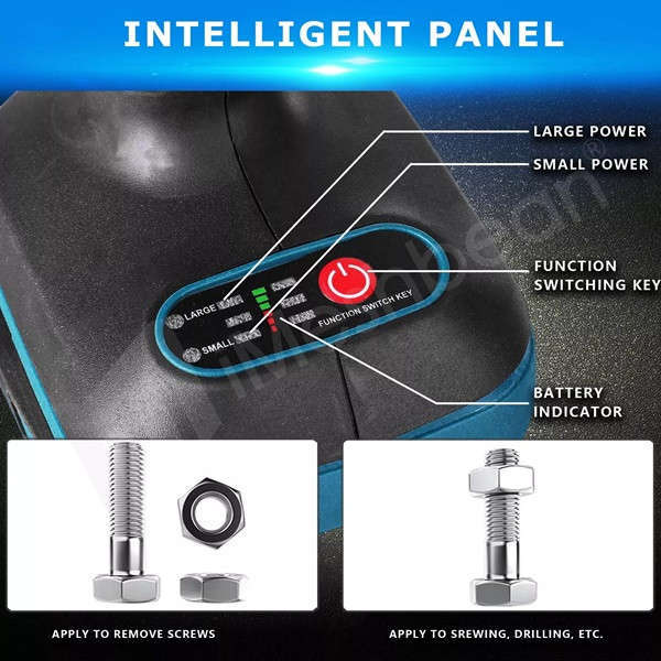 Variable Speed Electric Wrench Set For Car Repair, Construction Projects With Batteries And Charger