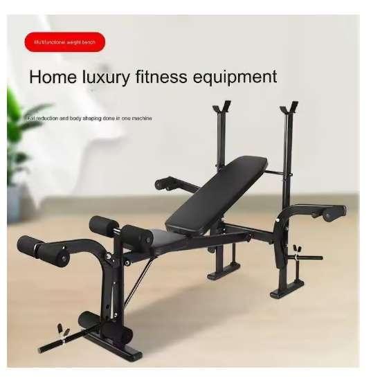 Weight Lifting Bench with Barbell Rack for Workout and Fitness Training