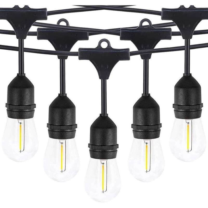 20m Solar Outdoor Waterproof String Hanging Light with 20 Removable Bulbs