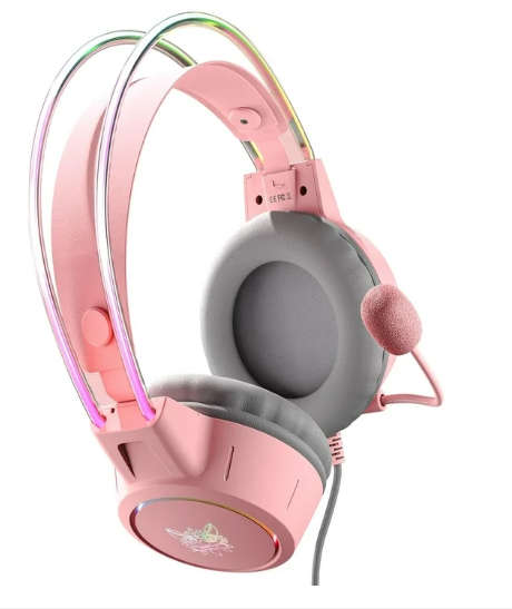 ONIKUMA - X15 Pro - Stereo Surround Headphones With RGB Lighting - Pink