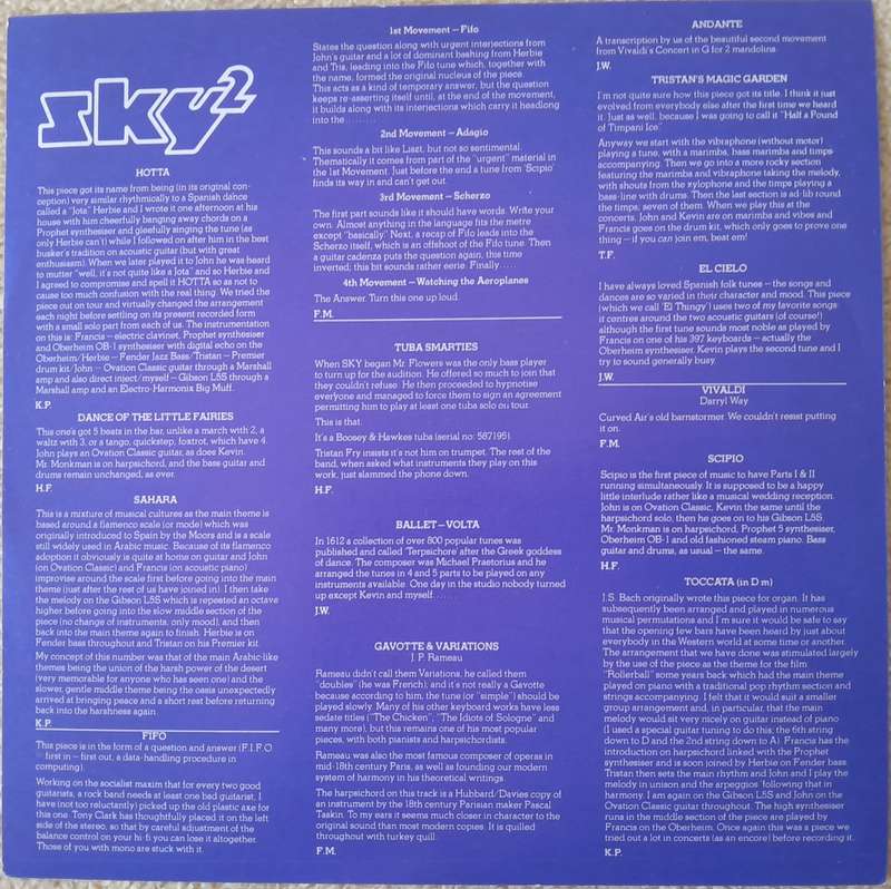 SKY2 vinyl LP Double Album - Featuring John Williams - Classic Rock fusion - Collector's Item