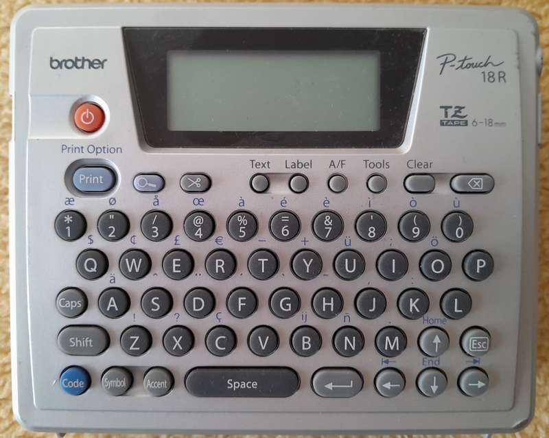 Brother P-touch 18R Label Making Machine. No more lost files!