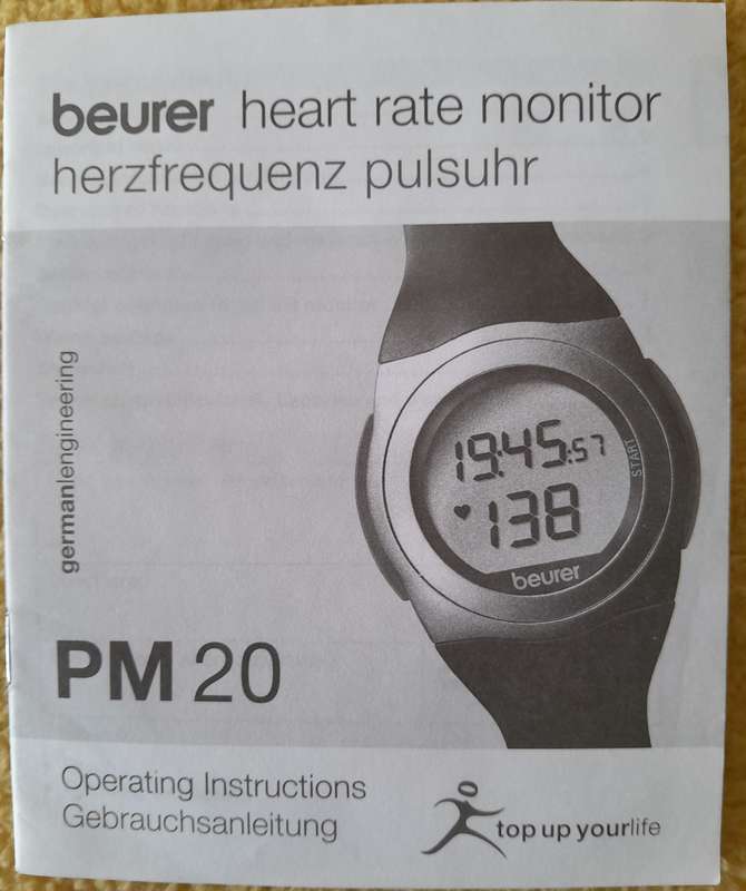 Beurer D-89077 Ulm Heartrate Monitor