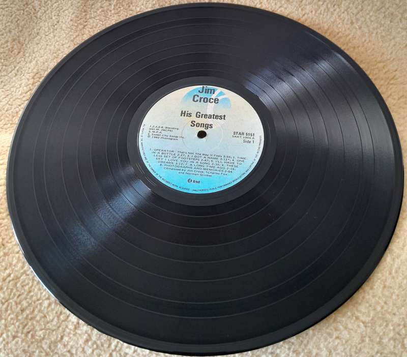 Jim Croce - His Greatest Songs - vinyl LP record - Collector's Item - American guitar viruoso!