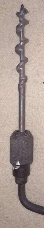 Vintage Hand Brace Drill with 13/16'' Augur (not ogre!)