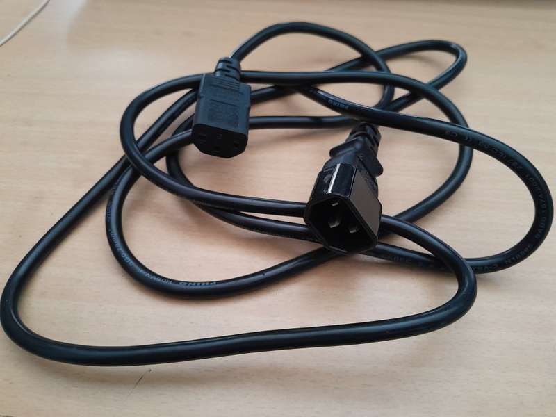 C13 to C14 Power Extension Cable For PC Computer - 2m