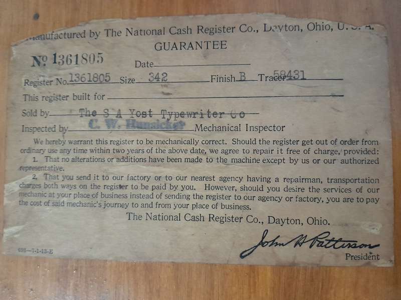 National Cash Register NCR 342 - SUPERB condition! - Perfect for your bar