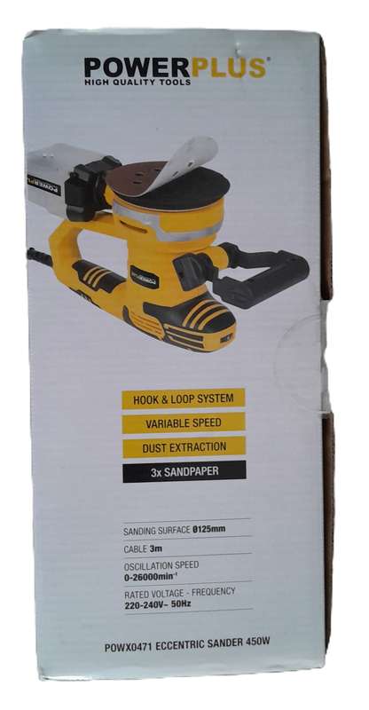 Powerplus Eccentric Sander POWX0471. Brand New.