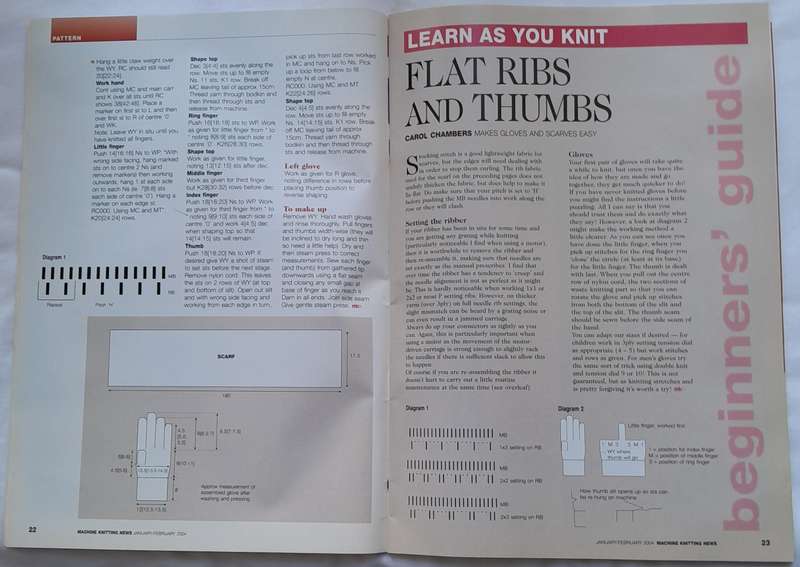 Knitting Machine News Jan 2004 magazine - Ideal for both beginners and experienced knitters