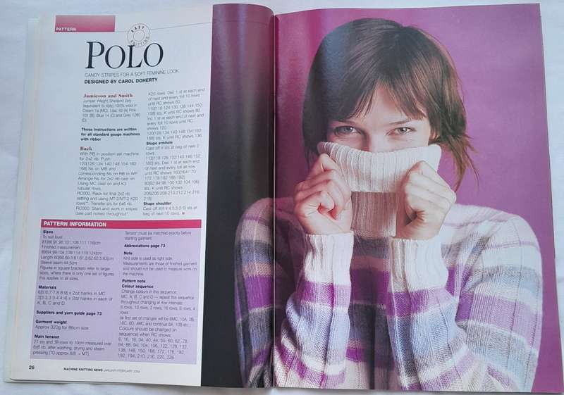 Knitting Machine News Jan 2004 magazine - Ideal for both beginners and experienced knitters