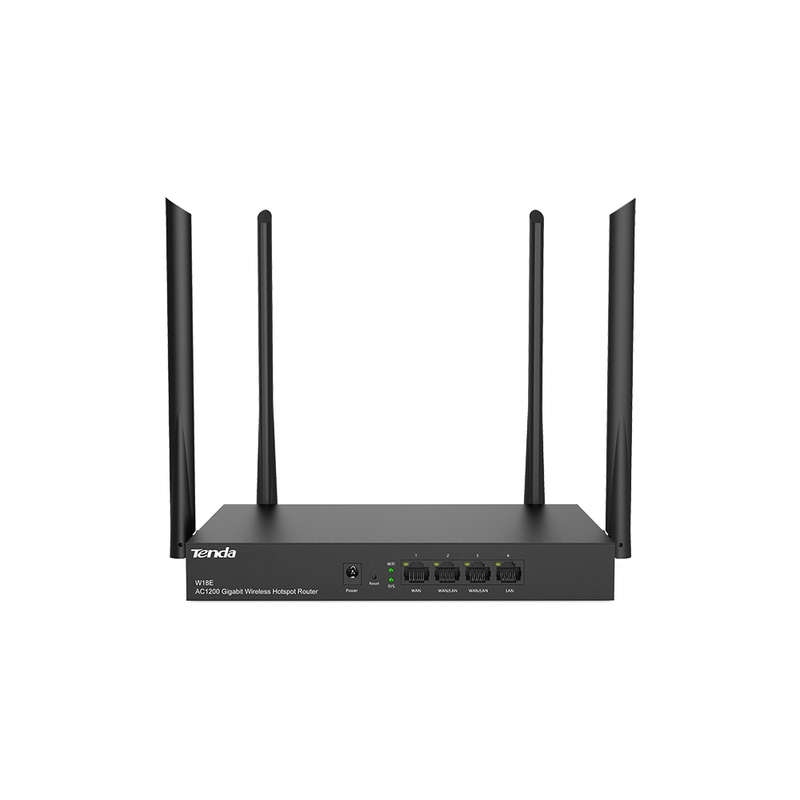 Tenda Dual Band AC 5dBi 4 Port Gigabit WAN Hotspot Router | W18E