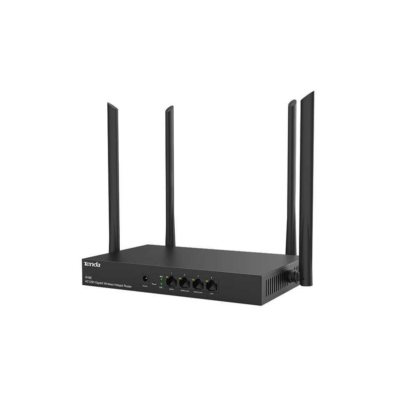 Tenda Dual Band AC 5dBi 4 Port Gigabit WAN Hotspot Router | W18E