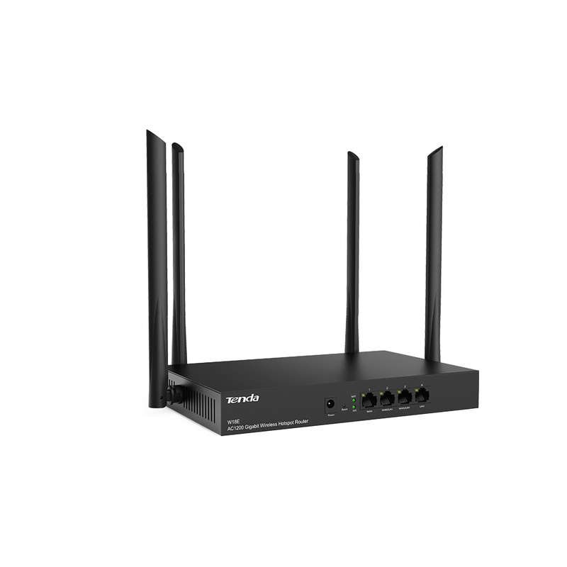 Tenda Dual Band AC 5dBi 4 Port Gigabit WAN Hotspot Router | W18E
