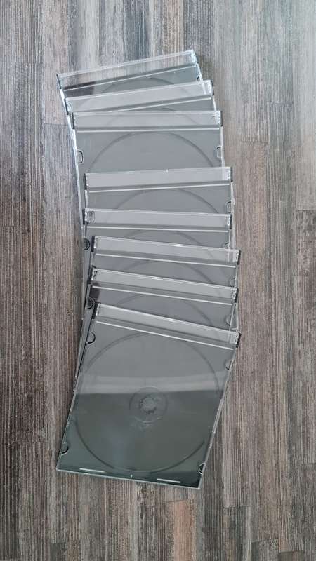 Slim CD / DVD Case Single Black (8 Pack)