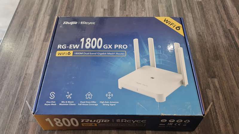 Reyee Dual Band WiFi 6 1800Mbps 6dBi Gigabit Mesh Router | RG-EW1800GX Pro