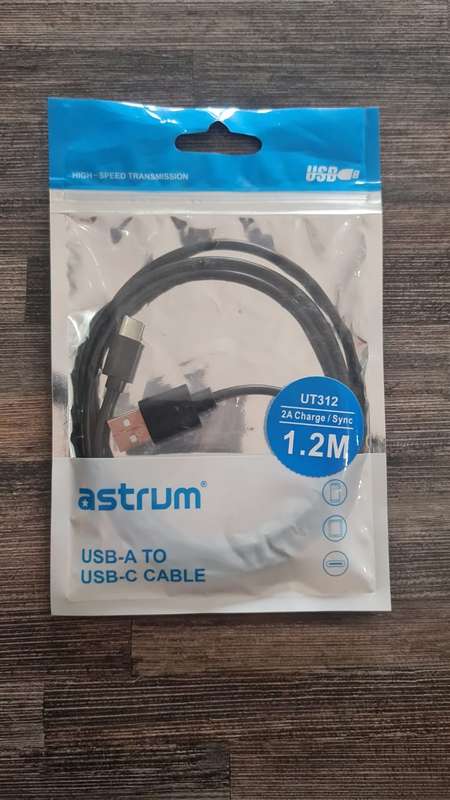 Astrum UT312 USB 2.0 to USB-C Charge & Sync 1.2m Cable