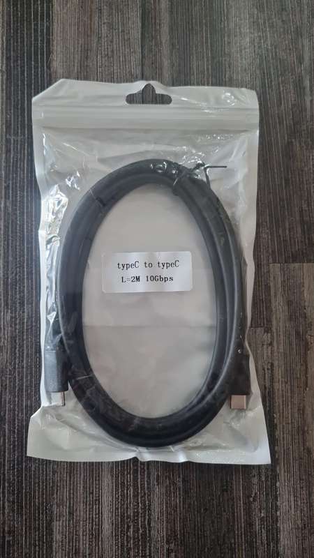USB Type C To  USB Type C Cable 2 Meter Black