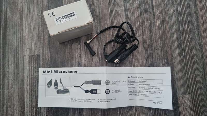 MS-3000 Mini CCTV Microphone