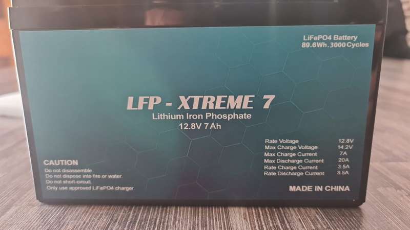 Octopi LFP-Xtreme 7Ah - 12.8V Lithium Iron Phosphate (LiFePO4) Battery