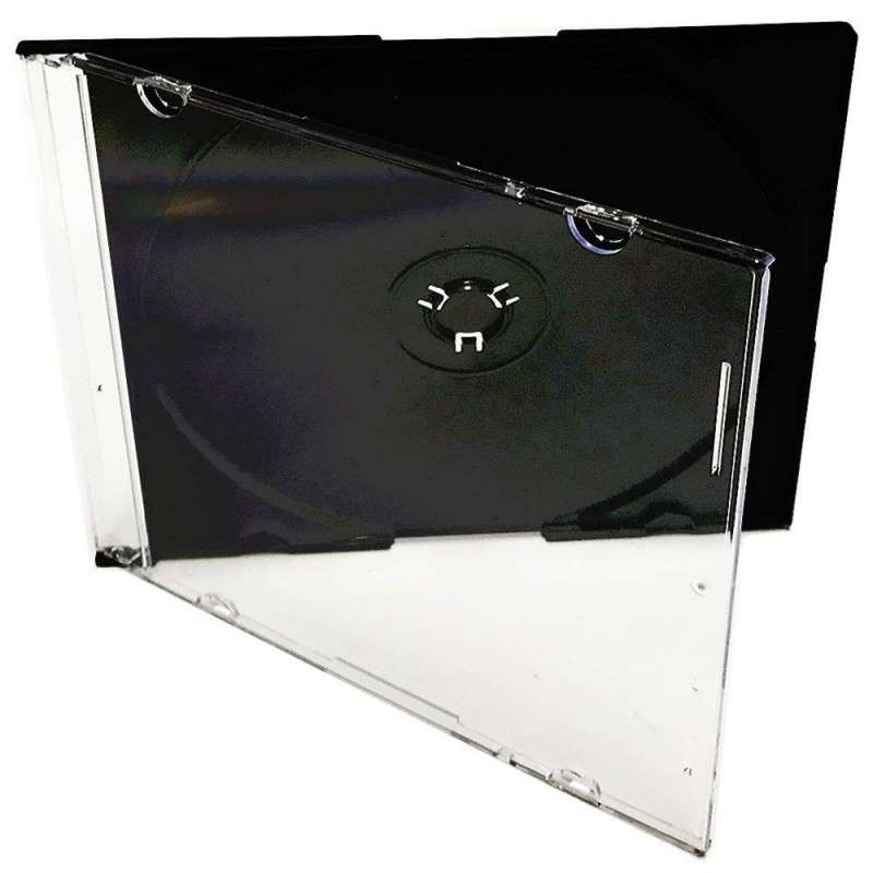 Slim CD / DVD Case Single Black (8 Pack)