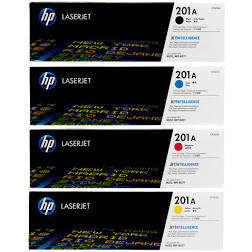 HP 201A BLACK AND TRI-COLOUR TONERS