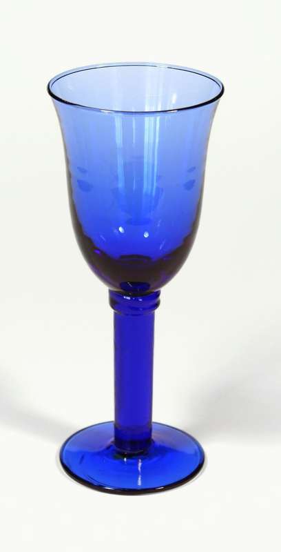 Wine Glass Large, cobalt blue glass