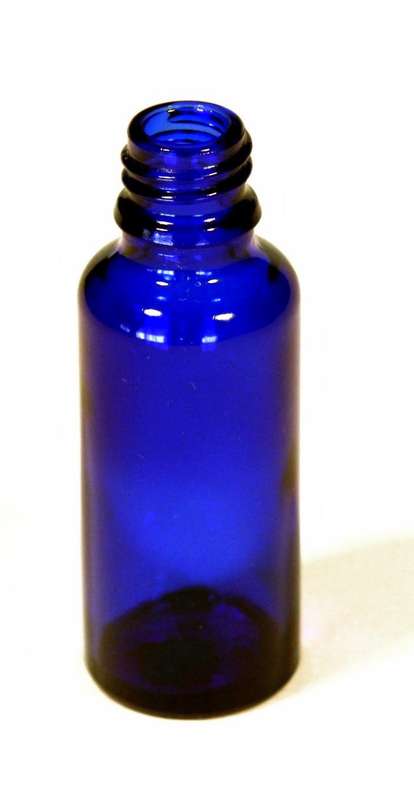 Small Bottle, cobalt blue glass
