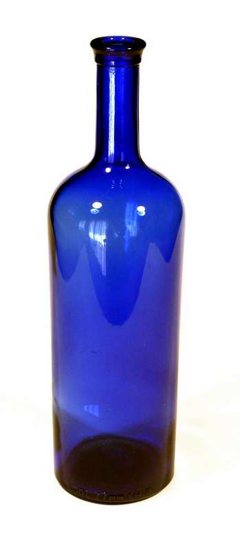 Vintage Wine Bottle, cobalt blue glass