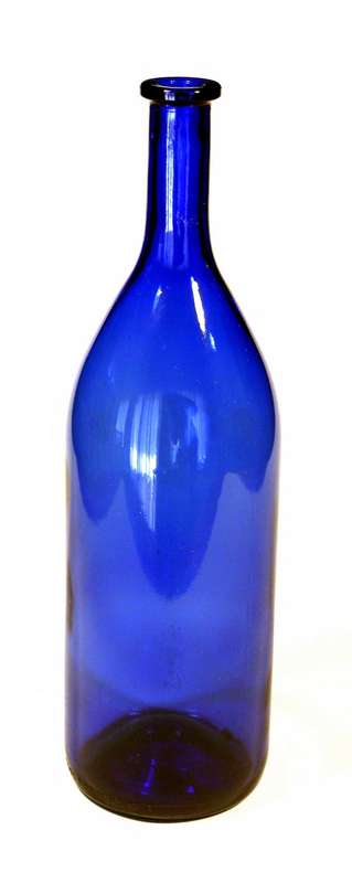 Vintage Wine Bottle, cobalt blue glass