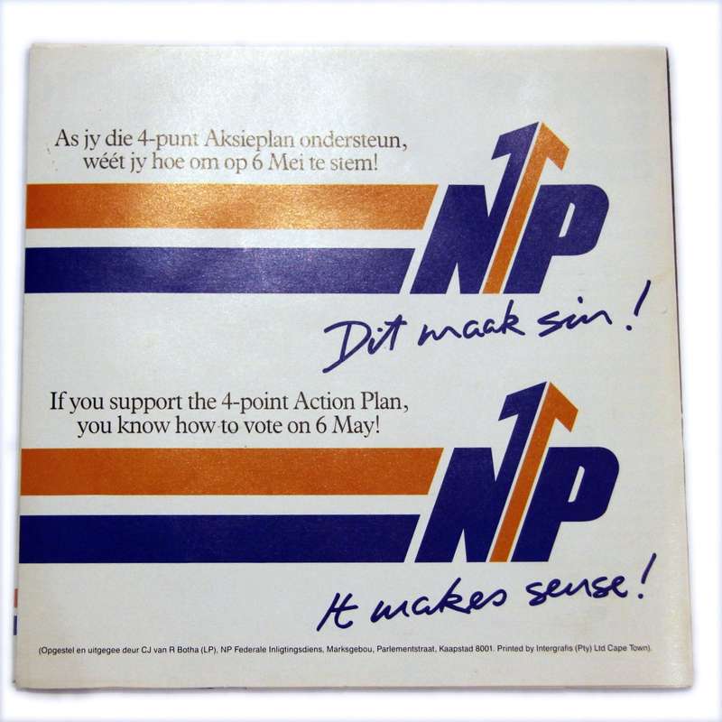 1987 NP Election Booklet with Vinyl Record - A Piece of South African Political History