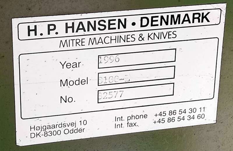 HANSEN MITRE MACHINE Model 8100 L -- for Picture Framing