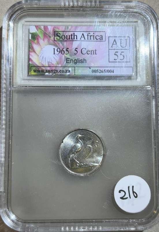 1965 Five Cent (English)