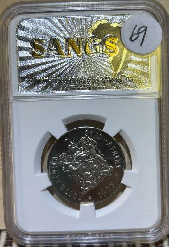 1975 South African 50c PF 66