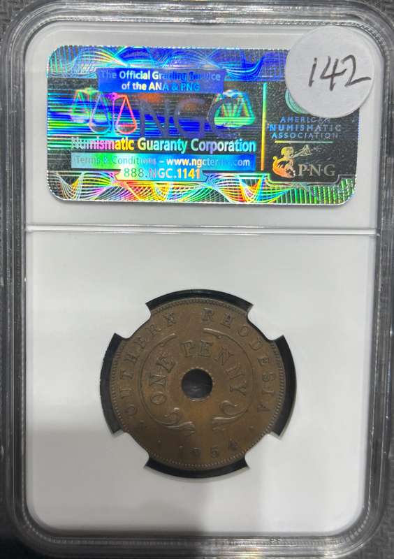 1954 Rhodesian penny