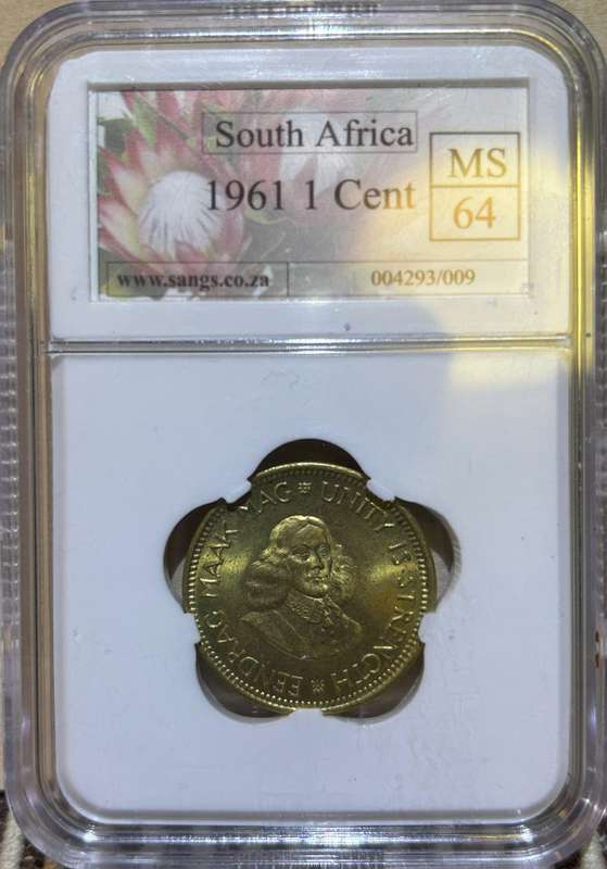 1961 South African 1c MS 64