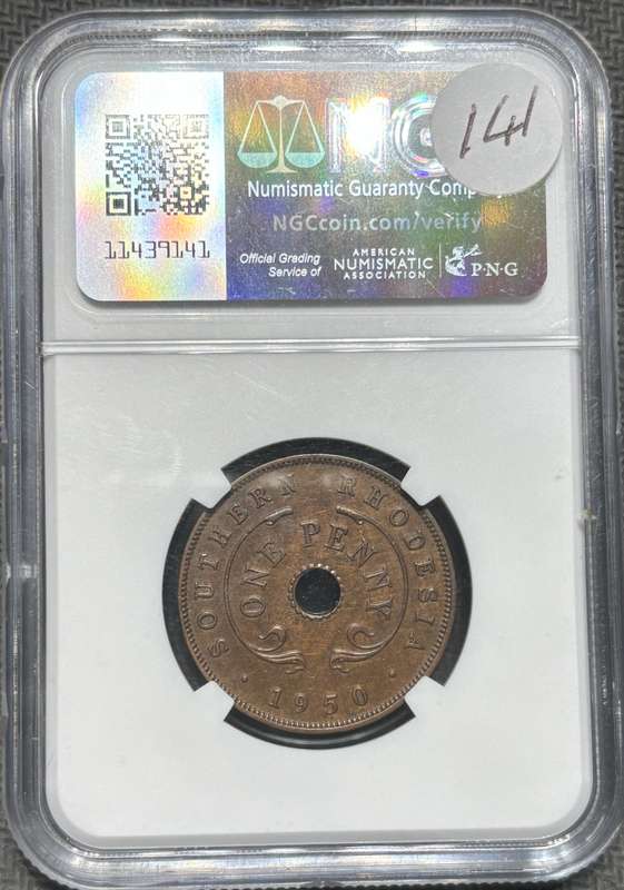 1950 Rhodesian Penny