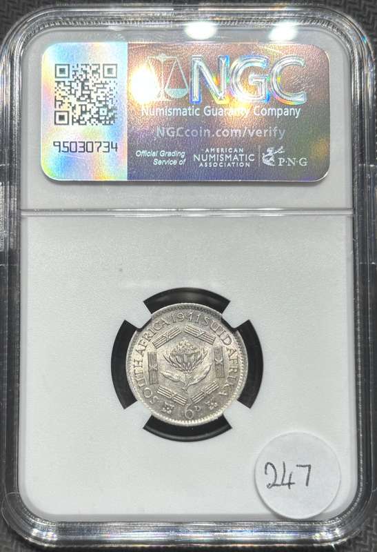 1941 South African Sixpence