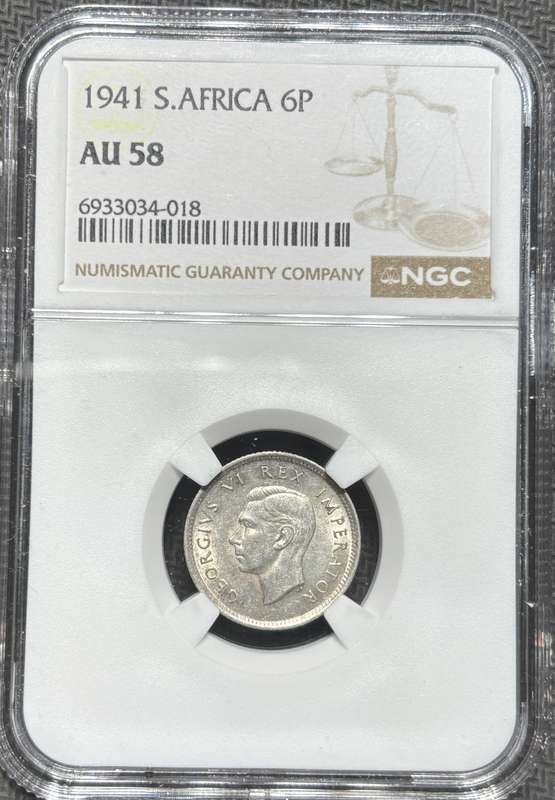 1941 South African Sixpence
